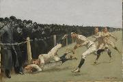 Frederic Remington Touchdown, Yale vs. Princeton, Thanksgiving Day France oil painting artist